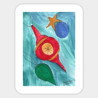 Vintage Ornaments Painting Sticker